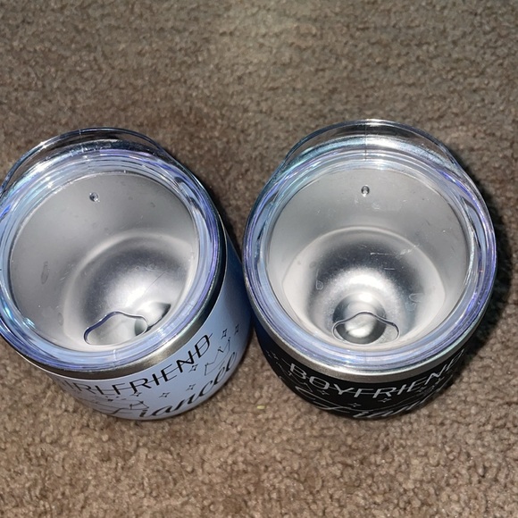 Fiancée and Fiancé Wine Tumblers Black and White wedding assessors relationship - Picture 5 of 5